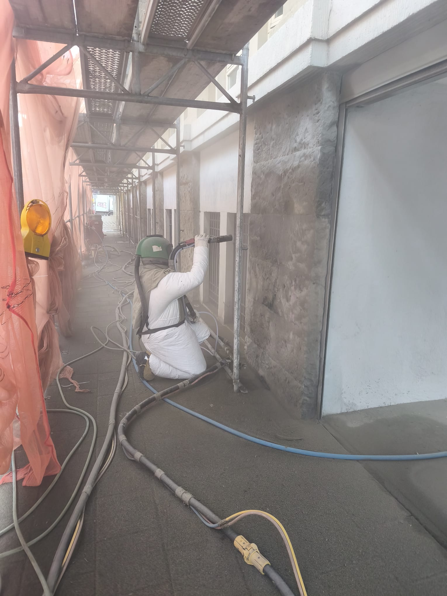 Sandstrahlen an der Fassade – Referenzbild (Denkmalschutz)